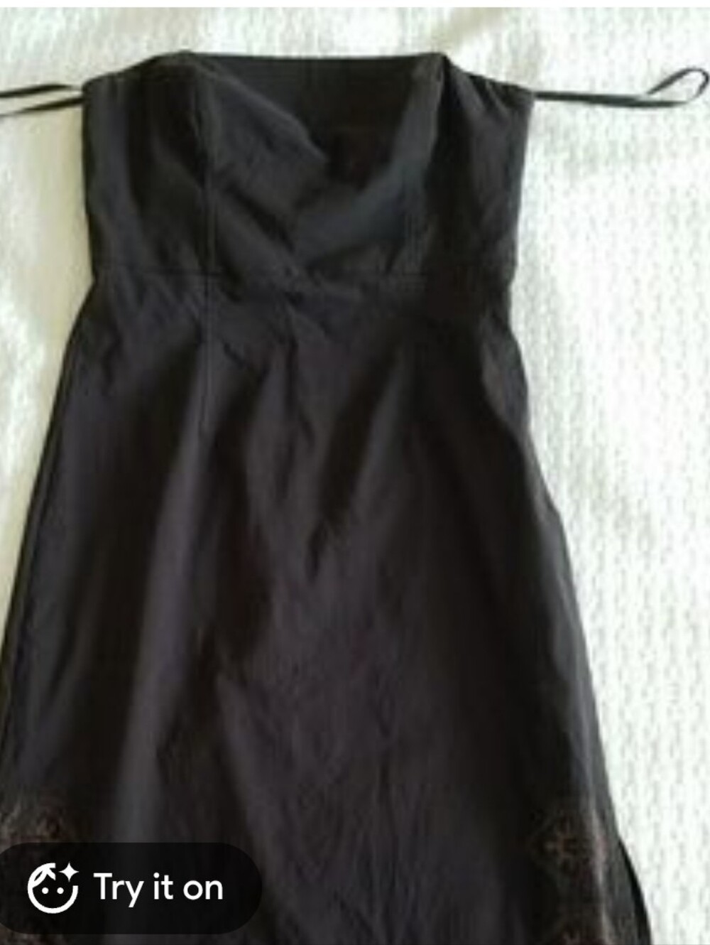 Express Stretch  Strapless Black Lace-Up Bodice Dress Vintage  Size 7/8